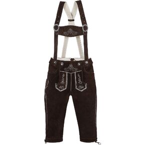 Bavarian Tracht Lederhosen HANS, Bavarian Clothing - 42 -, Dark Brown, Size 42 in Kuwait