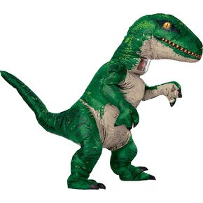Rubie's Adult The Original Inflatable Dinosaur Costume, Velociraptor with Sound, Standard in Saudi Arabia