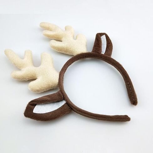 اوركيف طوق شعر على شكل قرن قرن الرنة للكريسماس، طوق راس للكريسماس، طوق شعر الرنة لمستلزمات حفلات الكريسماس والعطلات in Kuwait