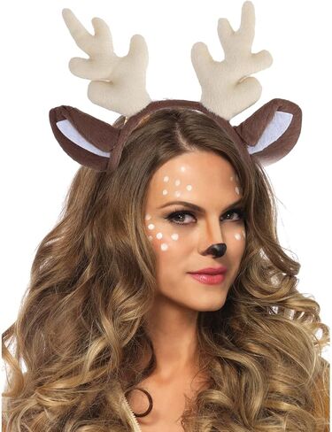 اوركيف طوق شعر على شكل قرن قرن الرنة للكريسماس، طوق راس للكريسماس، طوق شعر الرنة لمستلزمات حفلات الكريسماس والعطلات in Kuwait