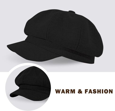 Womens Newsboy Cap Bakerboy Cabbie Gatsby Visor Beret Hat Tweed Girls Pageboy Caps for Womens in Kuwait