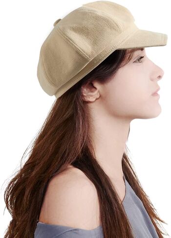 Womens Newsboy Cap Bakerboy Cabbie Gatsby Visor Beret Hat Tweed Girls Pageboy Caps for Womens in Kuwait