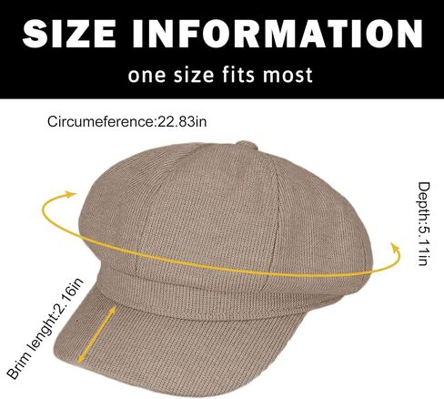 Womens Newsboy Cap Bakerboy Cabbie Gatsby Visor Beret Hat Tweed Girls Pageboy Caps for Womens in Kuwait