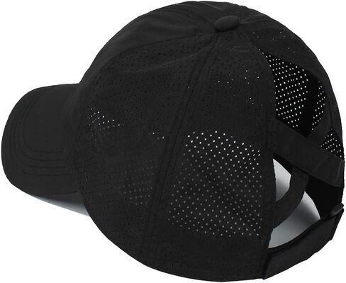 Womens Criss Cross Ponytail Hat Quick Drying Baseball Cap Sun Hats UV Protection Sport Cap in Kuwait