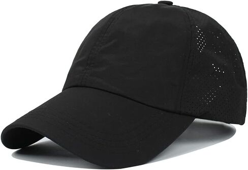 Womens Criss Cross Ponytail Hat Quick Drying Baseball Cap Sun Hats UV Protection Sport Cap in Kuwait
