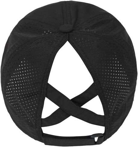 Womens Criss Cross Ponytail Hat Quick Drying Baseball Cap Sun Hats UV Protection Sport Cap in Kuwait