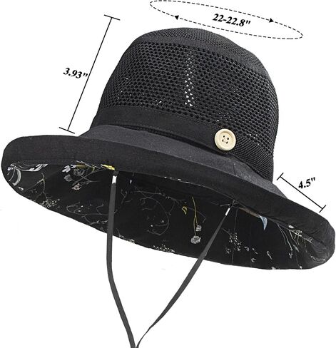 Women's-Mesh-Sun-Hats Beach Bucket Caps Outdoor-UV-Protection Foldable-Hat in Kuwait