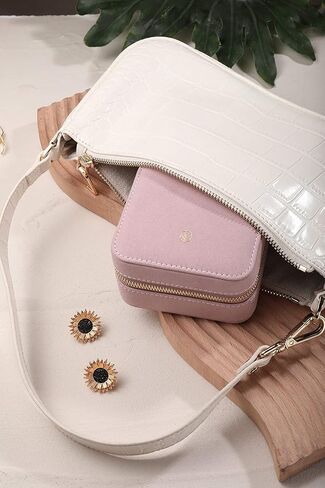 S.Leaf Mothers Day Gifts Travel Jewelry Organizer Travel Jewelry Boxes for Women Small Jewelry Travel Case Box Portable Travel Jewelry Case Jewelry Organizer Travel Case Mini Jewelry Travel Case in Kuwait