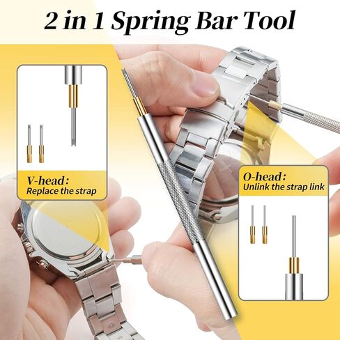 ايفينترونيك مجموعة ادوات استبدال بطارية الساعة، مجموعة اصلاح الساعة مع مجموعة ادوات سوار الساعة، اداة ازالة ظهر الساعة من الستانلس ستيل، تتضمن اداة قضيب زنبركي 2 في 1، حامل حافظة الساعة، ملاقط in Kuwait