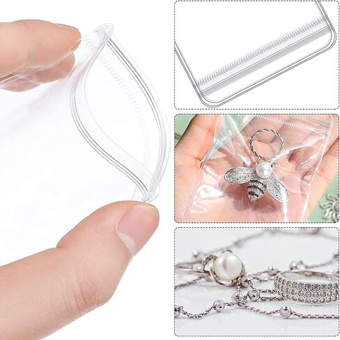 GSXRB PVC Anti Tarnish Jewelry Bags,Jewelry Bags Clear Plastic. Jewelry Pouch for Jewelry Rings and Earrings (100 pcs，3.14x4.72 inches) in Saudi Arabia