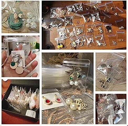 GSXRB PVC Anti Tarnish Jewelry Bags,Jewelry Bags Clear Plastic. Jewelry Pouch for Jewelry Rings and Earrings (100 pcs，3.14x4.72 inches) in Saudi Arabia