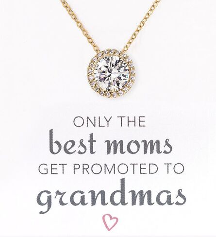 A+O Gift for Mom, Aunt, Grandma - Solitaire Halo Necklace in Gold, Rose Gold, Silver in Saudi Arabia