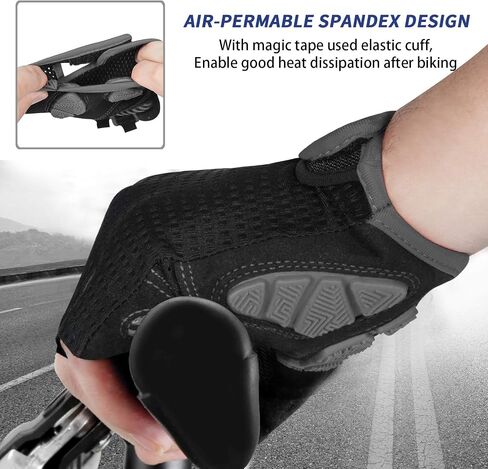 MOREOK Cycling Gloves Bike Gloves for Men/Women-[Breathable Anti-Slip 5MM Gel Pad] Biking Gloves Half Finger Road Bike MTB Bicycle Gloves-for Cycling/Fitness/Motorcycle/Gym/Outdoor Sports in Kuwait
