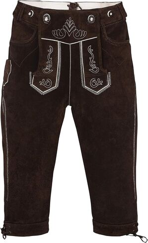 Bavarian Tracht Lederhosen HANS, Bavarian Clothing - 42 -, Dark Brown, Size 42 in Kuwait
