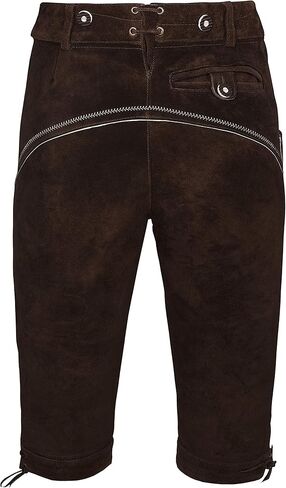 Bavarian Tracht Lederhosen HANS, Bavarian Clothing - 42 -, Dark Brown, Size 42 in Kuwait