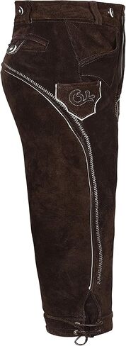 Bavarian Tracht Lederhosen HANS, Bavarian Clothing - 42 -, Dark Brown, Size 42 in Kuwait