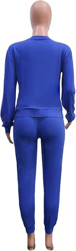 ملابس THLAI مكونة من قطعتين للنساء بدلات رياضية طويلة مخططة ومطبوعة بأحرف in Kuwait