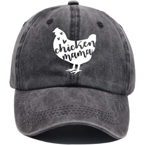 Chicken Mama Hat, Farm Hen Baseball Cap Vintage Washed Distressed Denim Adjustable Dad Hats …