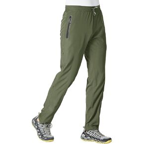 YSENTO Mens Track Pants Quick Dry Lightweight Joggers Athletic Hiking Pants Zipper Pockets in Saudi Arabia