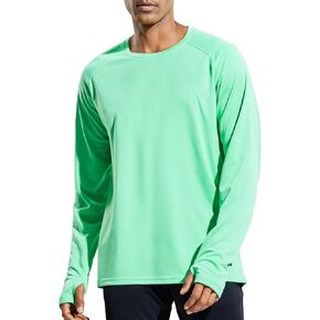 MIER Men's UPF 50+ Sun Shirts Quick Dry Long Sleeve UV Shirts Lightweight Rash Guard Swim T-Shirts Hiking Running
