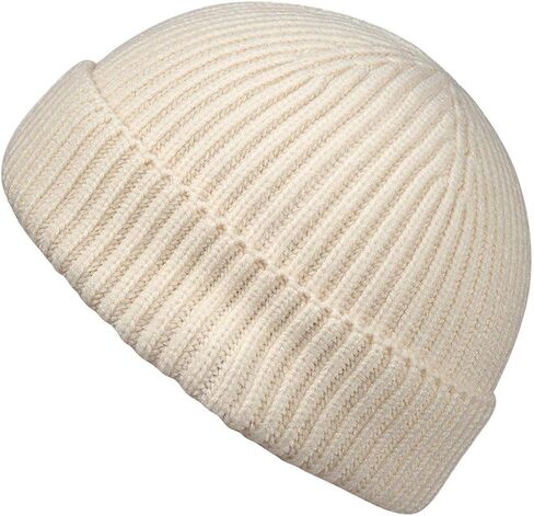 MaxNova Knit Cuff Short Fisherman Beanie for Men Women Warm Hats in Kuwait
