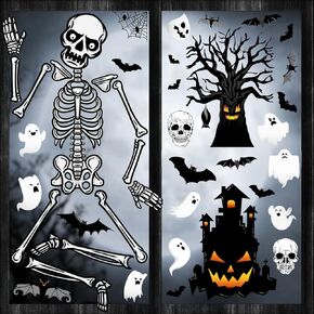 Fall Window Clings, 9 Sheet Fall Window clings for Glass Windows, Fall Decorations for Home, Fall Gnomes Window Stickers for Thanksgiving Autumn Fall Decor