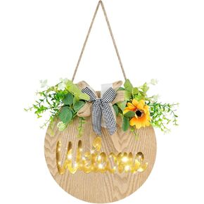 Welcome Sign for Front Door, Hanging Sign Front Door Decor for Farmhouse Porch Decorations, Welcome Sign for Home Wall Outdoor in Saudi Arabia
