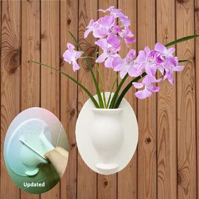 MOGLIDER Updated Magic Silicone Vase, Super Adhesive Wall Vase Removable Silicone Vase for Window, Reusable Silicone Vase MGLD006 MGLD006 in Saudi Arabia