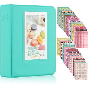 Ablus 64 Pockets Photo Album for Fujifilm Instax Mini 11 90 70 50S 26 25 9 8 8+ 7S Instant Camera, Polaroid Snap Z2300 PIC-300P Film & Kpop Photocards (Black)