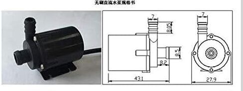 JOVTOP-dc 12V مضخة مياه غاطسة بدون فرش DC CE ROHS JT-160A in Kuwait