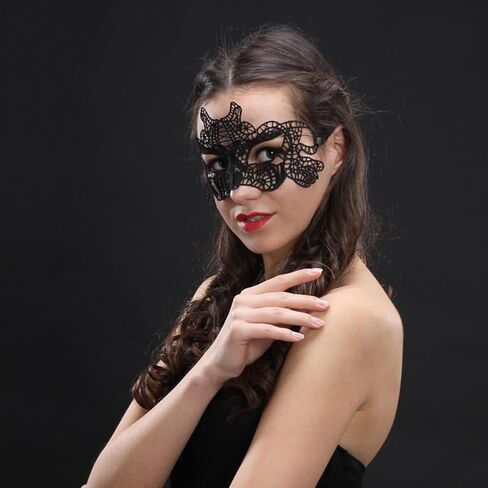 IHEOJAOC قناع دانتيل حفلة تنكرية للهالوين قناع عين البندقية قناع دانتيل للنساء لحفلات الهالوين التنكرية كرنفال in Kuwait