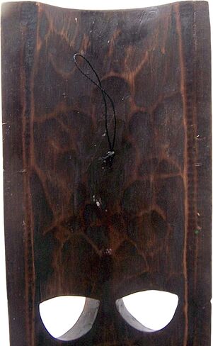 Hand Crafted Hawaiian Style Floral Tiki Masks, Wall Décor, Set of 2 Assorted Designs, Approximately19 Inches in Saudi Arabia