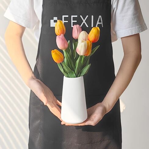 مزهرية سيراميك FEXIA لعشب بامباس 5.9 بوصة مزهرية زهرة ديكور المنزل INS Boho الديكور بساطتها نمط مثالي للمدفأة والقطع المركزية والمطبخ - رائعة للهالوين وعيد الشكر وعيد الميلاد in Kuwait