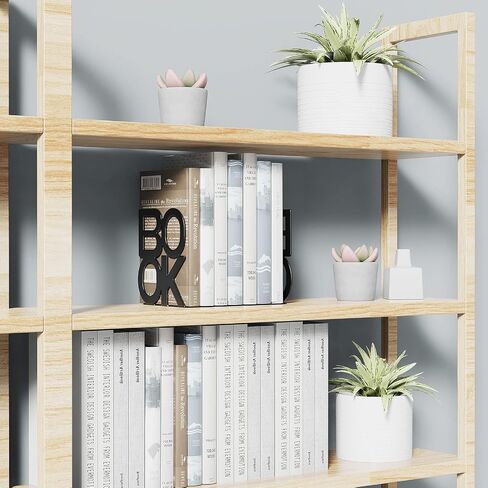 Book Ends - Decorative Metal Book Ends Supports for Bookrack Desk (Black Book Ends 4 Pack) in Kuwait