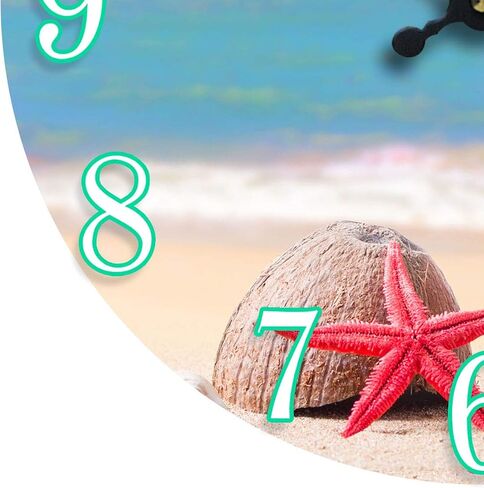 Sea Creations 13" Glass Beach Drink Clock in Kuwait