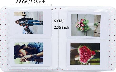 Ablus 64 Pockets Photo Album for Fujifilm Instax Mini 11 90 70 50S 26 25 9 8 8+ 7S Instant Camera, Polaroid Snap Z2300 PIC-300P Film & Kpop Photocards (Black) in Saudi Arabia