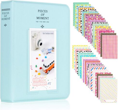 Ablus 64 Pockets Photo Album for Fujifilm Instax Mini 11 90 70 50S 26 25 9 8 8+ 7S Instant Camera, Polaroid Snap Z2300 PIC-300P Film & Kpop Photocards (Black) in Saudi Arabia