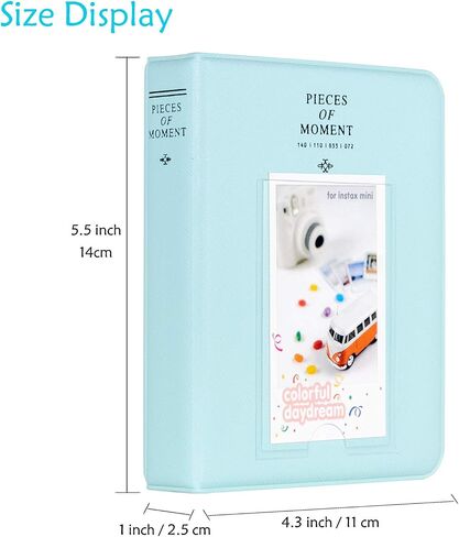 Ablus 64 Pockets Photo Album for Fujifilm Instax Mini 11 90 70 50S 26 25 9 8 8+ 7S Instant Camera, Polaroid Snap Z2300 PIC-300P Film & Kpop Photocards (Black) in Saudi Arabia
