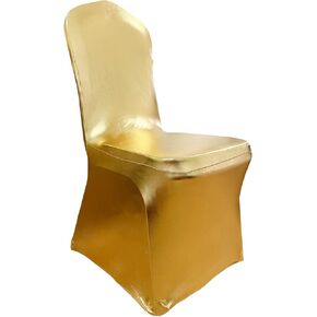 2pcs Stretch Polyester Spandex Dining Chair Cover Covers Slipcovers for Wedding Banquet Party (Black, 2)