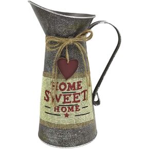 إبريق ديكوري مطلي بالمجلفن عالي الجودة 10 سم من IDoall ، مزهرية فاخرة بالزهور مع تحيات، وعاء المزرعة الريفية لغرفة المعيشة، غرفة النوم، المطبخ، المكتب in Kuwait