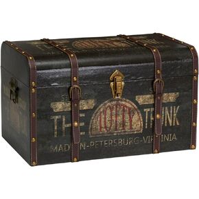 Household Essentials 9243-1 Large Vintage Decorative Home Storage Trunk - Luggage Style , Brown in Saudi Arabia