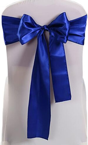 Pack of 50 Wedding Satin Chair Sashes Blush Pink Bows 7x108inch Ribbon Fabric Bands for Banquet Party Hotel Restaurant Ceremony Event Chairs Knots Ties Decorations - Blush Pink, 50PCS in Saudi Arabia