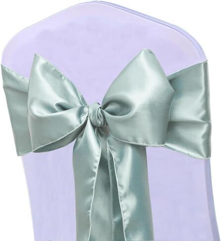 Pack of 50 Wedding Satin Chair Sashes Blush Pink Bows 7x108inch Ribbon Fabric Bands for Banquet Party Hotel Restaurant Ceremony Event Chairs Knots Ties Decorations - Blush Pink, 50PCS in Saudi Arabia