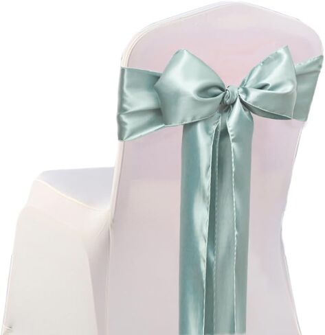 Pack of 50 Wedding Satin Chair Sashes Blush Pink Bows 7x108inch Ribbon Fabric Bands for Banquet Party Hotel Restaurant Ceremony Event Chairs Knots Ties Decorations - Blush Pink, 50PCS in Saudi Arabia