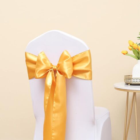 50 Pack Satin Baby Blue Chair Sashes Bows for Wedding Party Birthday Baby Shower Gender Reveal Decorations, Light Blue Chair Sashes Ties for Folding Chairs Banquet Party Christmas in Kuwait