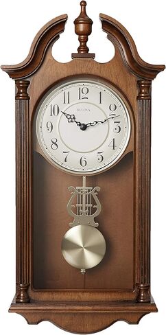 Bulova C1517 Saybrook Wall Clock, Brown Cherry in Saudi Arabia