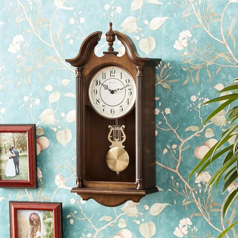 Bulova C1517 Saybrook Wall Clock, Brown Cherry in Saudi Arabia