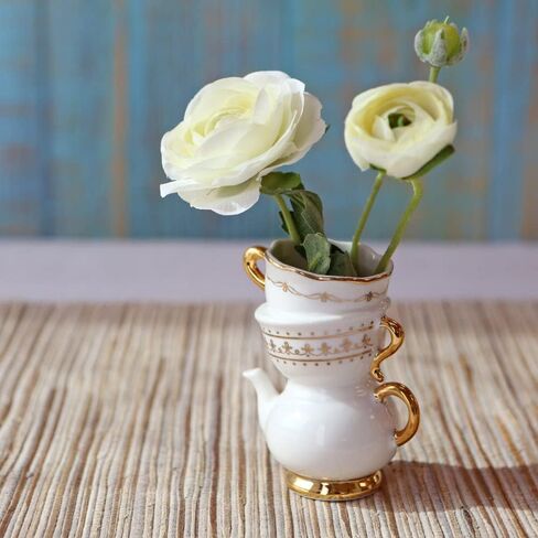 Kate Aspen Blue Willow Decorative Ceramic Bud Vases (Set of 3), Antique Look Home Decor, Shelf Decor, Centerpiece Table Decorations, Vintage Decor in Saudi Arabia