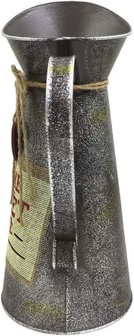 إبريق ديكوري مطلي بالمجلفن عالي الجودة 10 سم من IDoall ، مزهرية فاخرة بالزهور مع تحيات، وعاء المزرعة الريفية لغرفة المعيشة، غرفة النوم، المطبخ، المكتب in Kuwait