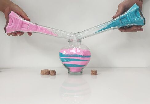 CHENGXINWENHUA Unity Sand Set for Weddings Sand Ceremony Kit Handmade Decorative Jar Vase with Sand(2lbs) (Heart vase (2lb), Colour E) in Saudi Arabia